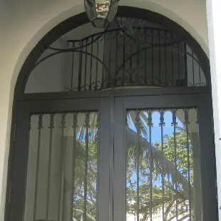 Iron wrought front door