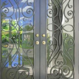 Iron wrought front door