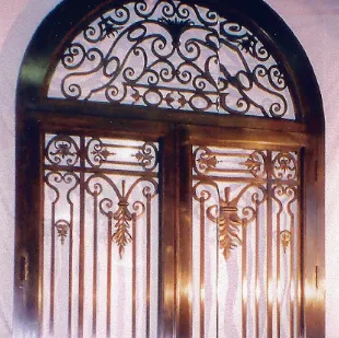 Iron wrought front door