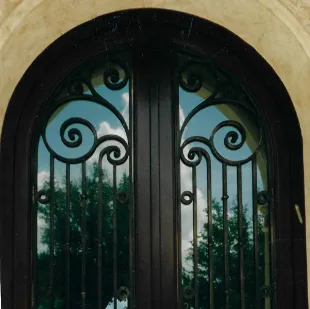 Iron wrought front door