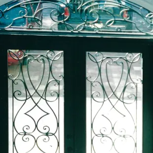 Iron wrought front door