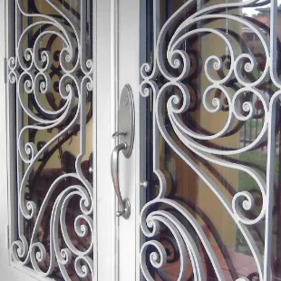 Iron wrought front door