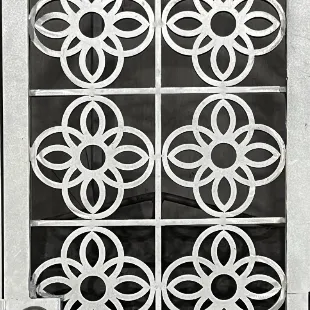 Iron wrought side door