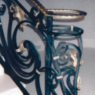 Iron wrought newel posts